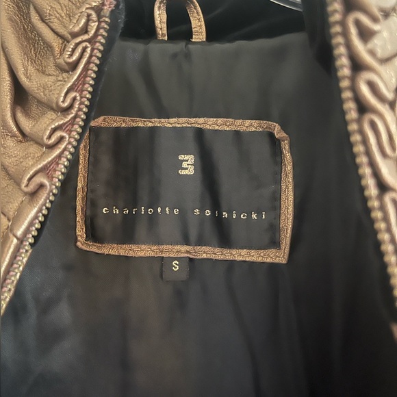 Bronze leather jacket size Small - Picture 5 of 13